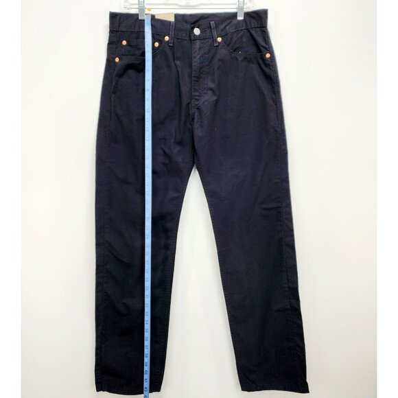 Levis 505 Regular Fit Mens Jeans W34 L32  Straight Leg Dark Black Denim - Picture 6 of 10